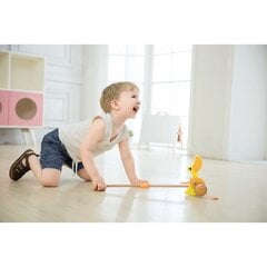 Koka bīdāmā rotaļlieta - Pīle cena un informācija | Rotaļlietas zīdaiņiem | 220.lv