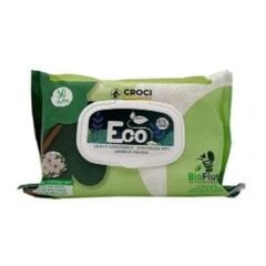 Croci Eco Wipes Talc&Flowers, baltu ziedu un talka aromāta mitrās salvetes., 30gab cena un informācija | Kopšanas līdzekļi dzīvniekiem | 220.lv