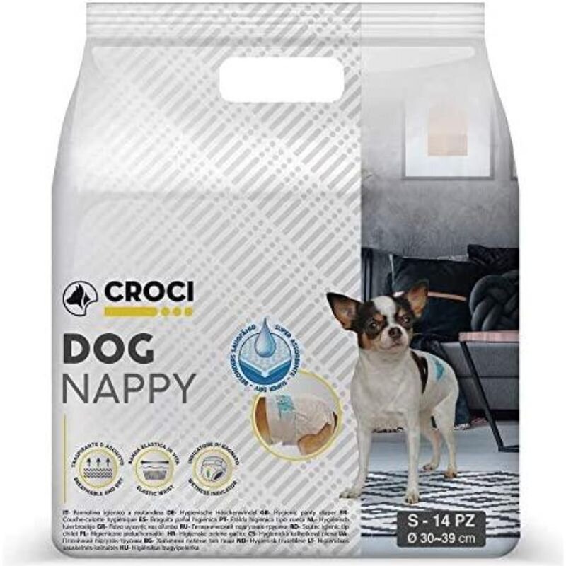 Croci Dog Nappy autiņbiksītes suņiem, S izmērs, 30-39cm, 14gab. cena un informācija | Kopšanas līdzekļi dzīvniekiem | 220.lv