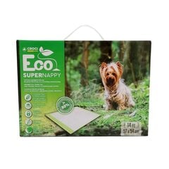 Экологичные подстилки Croci Super Nappy Eco, 14 шт., 57x54см. цена и информация | Средства по уходу за животными | 220.lv