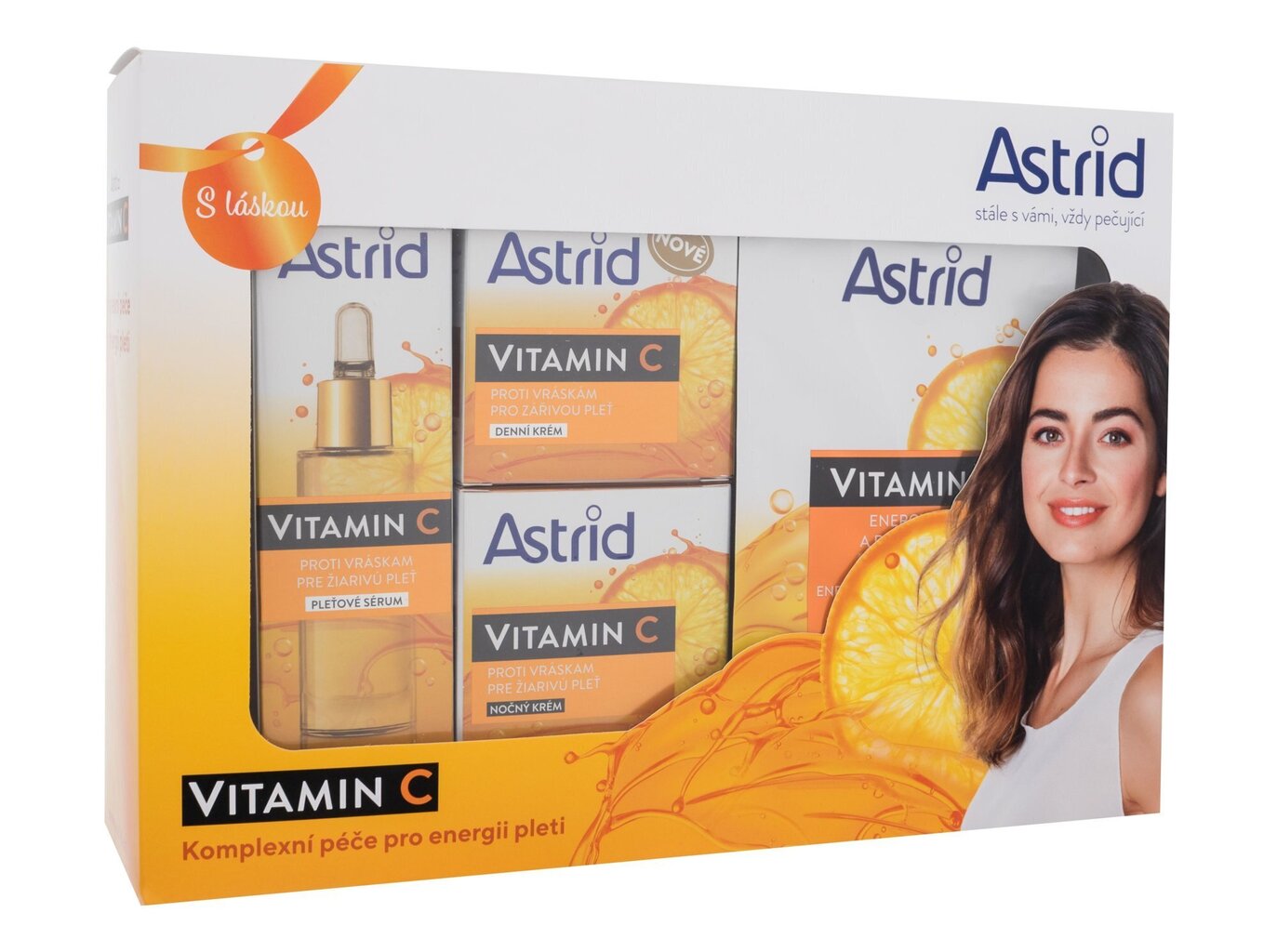 Astrid Vitamin C sejas ādas kopšanas dāvanu komplekts cena un informācija | Sejas krēmi | 220.lv