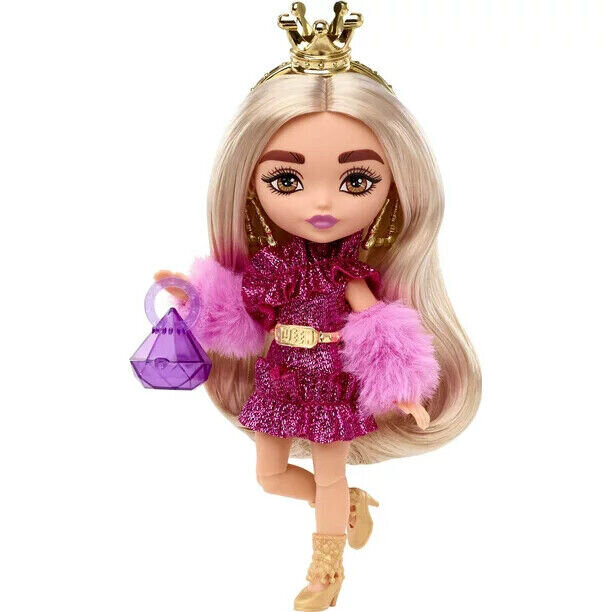 Lelle Barbie Extra mini rozā kleita cena un informācija | Rotaļlietas meitenēm | 220.lv