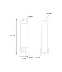 2.5”x12” Filtru korpusi aukstajam ūdenim Aquafilter YT-25 sērijas cena un informācija | Ūdens attīrīšanas sistēmas un filtri | 220.lv