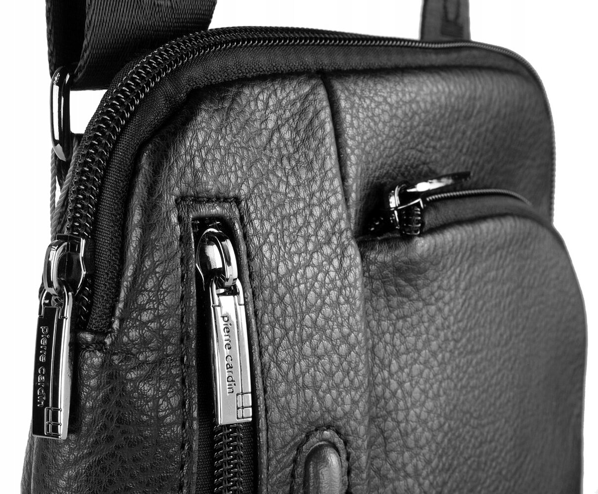Vīriešu soma, Pierre Cardin, melna cena un informācija | Vīriešu somas | 220.lv