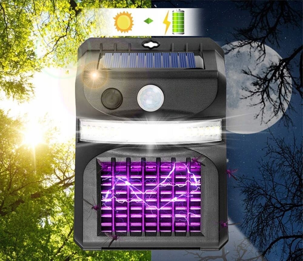 Ārā lampa ar UV anti-moskītu funkciju un saules paneli цена и информация | Āra apgaismojums | 220.lv
