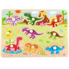 Koka puzle - Dinozauri, 9 gab. cena un informācija | Viga Toys Rotaļlietas, bērnu preces | 220.lv