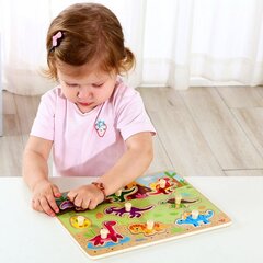Koka puzle - Dinozauri, 9 gab. cena un informācija | Rotaļlietas zīdaiņiem | 220.lv