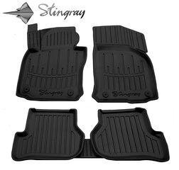 Paklājiņi 3D SEAT Leon II 1P 2005–2012, 5 gab. black /5020045 cena un informācija | Gumijas paklājiņi pēc auto modeļiem | 220.lv