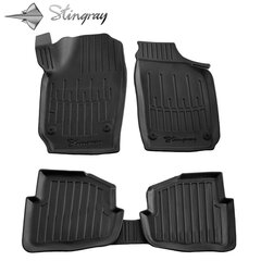 Коврики напольные 3D SEAT Ibiza III 6L 2002-2008, 5 шт. черные /5020065 цена и информация | Модельные резиновые коврики | 220.lv