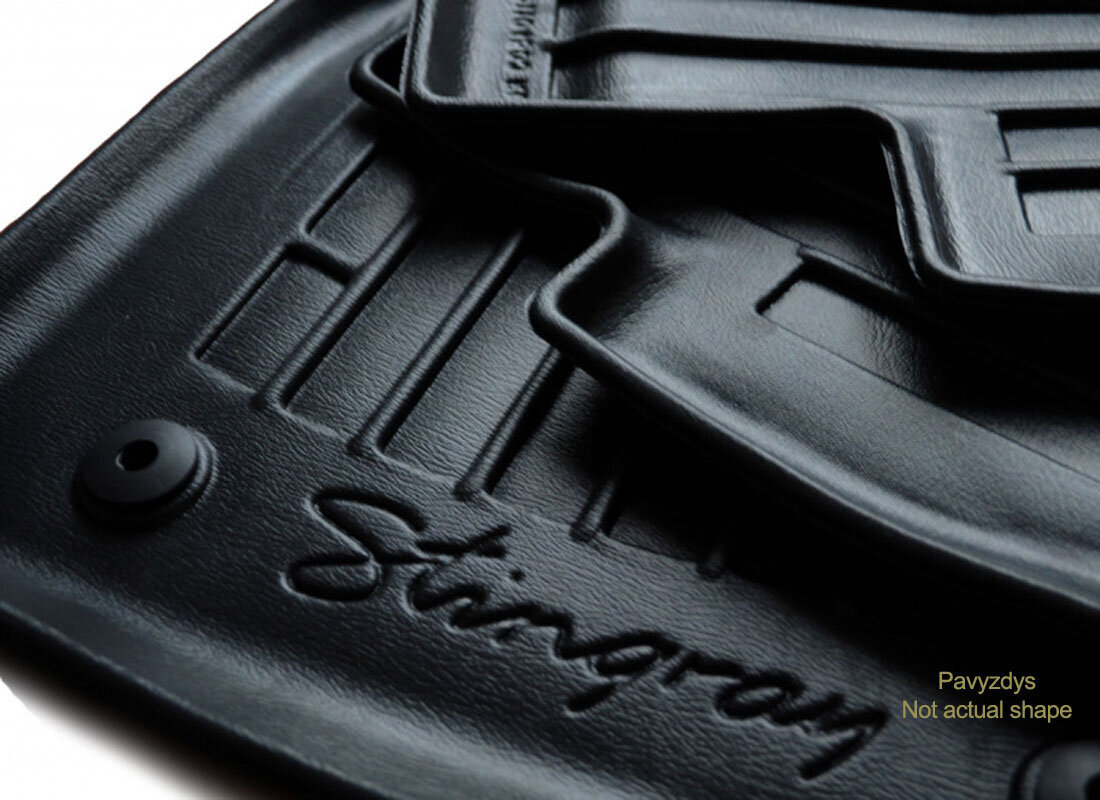 Paklājiņi 3D OPEL Vivaro A 2001-2014 (1+2), 2 gab. black /5018152 cena un informācija | Gumijas paklājiņi pēc auto modeļiem | 220.lv