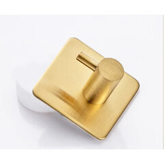 Līmējoša metāla vannas istabas āķis, zelts cena un informācija | Vannas istabas aksesuāri | 220.lv