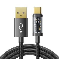 Joyroom USB cable - USB Type C for charging / data transmission 3A 1.2m black (S-UC027A12) цена и информация | Кабели для телефонов | 220.lv