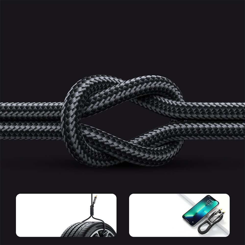 Joyroom USB cable - USB Type C for charging / data transmission 3A 1.2m black (S-UC027A12) cena un informācija | Savienotājkabeļi | 220.lv