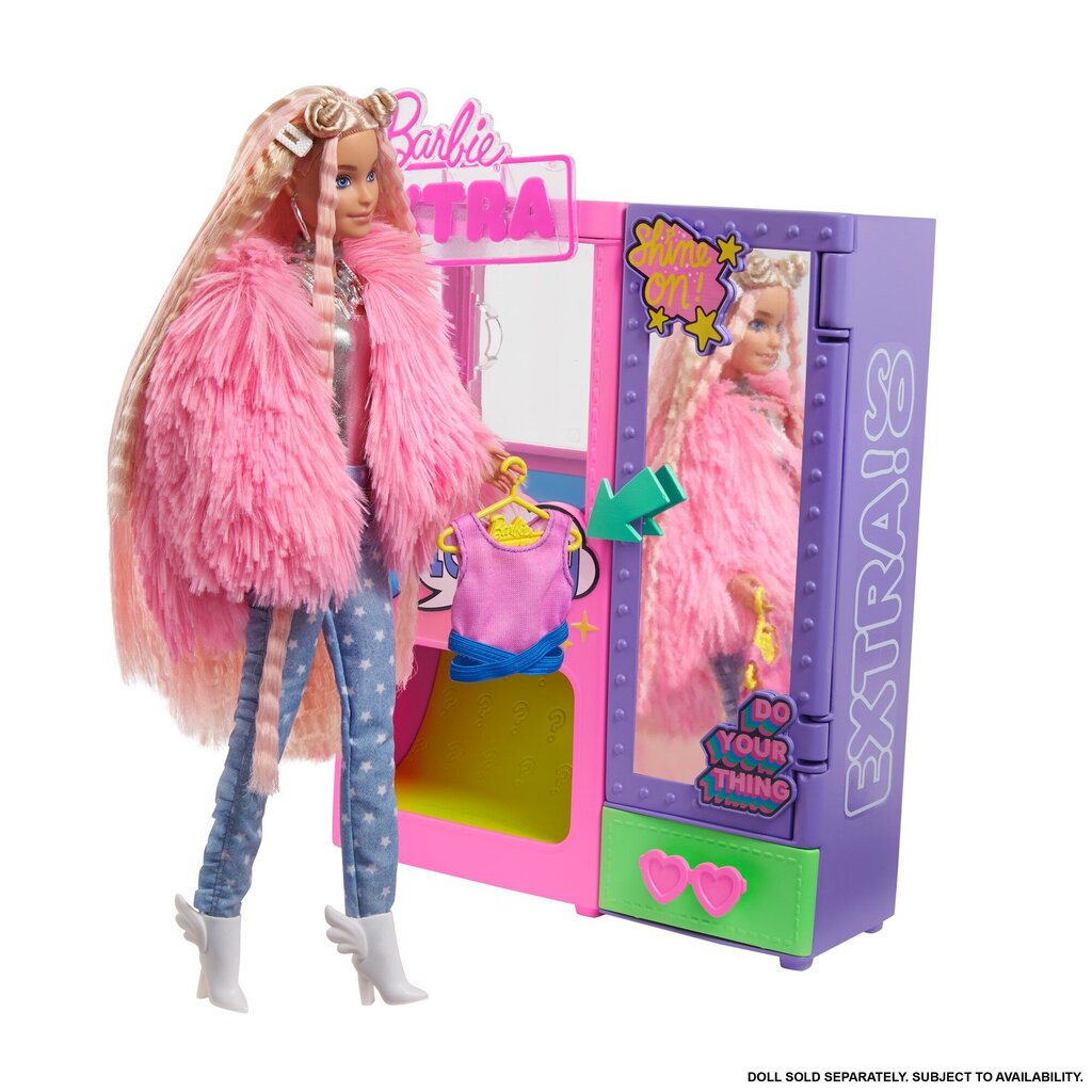 Barbie® Extra Fashion pārsteiguma drēbju skapis HFG75 cena un informācija | Rotaļlietas meitenēm | 220.lv