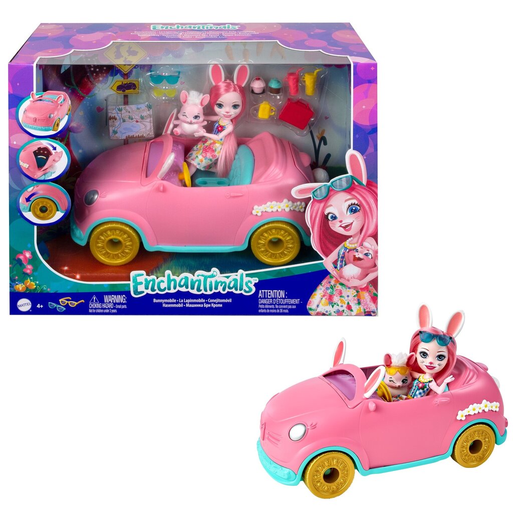 Enchantimals® Bunny auto HCF85 цена и информация | Rotaļlietas meitenēm | 220.lv