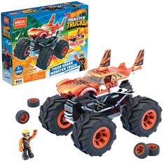 MEGA® Hot Wheels® Monster Truck Tiger Shark celtniecības komplekts GVM26 cena un informācija | Rotaļlietas zēniem | 220.lv