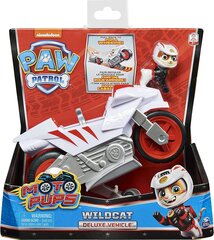 Paw Patrol Moto Pups - WILDCAT - deluxe vehicle - motocikls ar WILDCAT kolekcionējamu figūriņu cena un informācija | Rotaļlietas zēniem | 220.lv