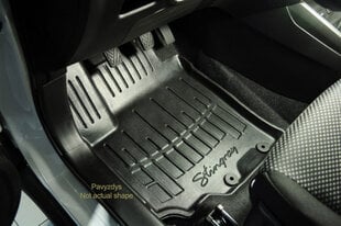 Paklājiņi 3D FORD Escape 2012-2019, 5 gab. black /5007015 cena un informācija | Gumijas paklājiņi pēc auto modeļiem | 220.lv