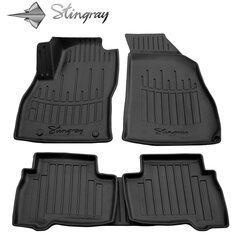 Коврики напольные 3D FIAT Fiorino III 2008-2021, 5 шт. черные /5006035 цена и информация | Модельные резиновые коврики | 220.lv