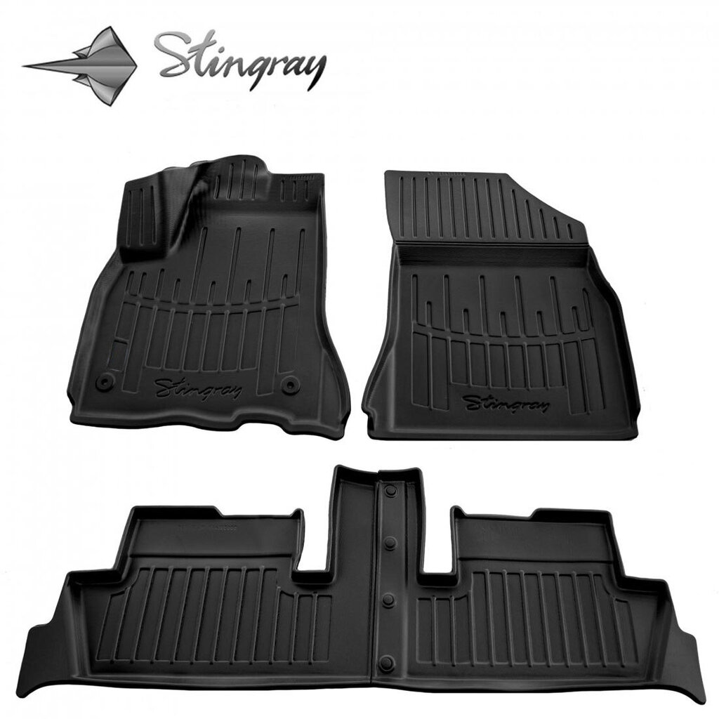 Paklājiņi 3D CITROEN C4 Picasso 2006-2013, 4 gab. black /5003014 цена и информация | Gumijas paklājiņi pēc auto modeļiem | 220.lv