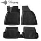 Paklājiņi 3D AUDI A4 B6 2001-2004, 5 gab. black /5030015 цена и информация | Gumijas paklājiņi pēc auto modeļiem | 220.lv