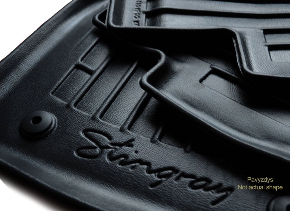 Paklājiņi 3D AUDI A4 B6 2001-2004, 5 gab. black /5030015 cena un informācija | Gumijas paklājiņi pēc auto modeļiem | 220.lv