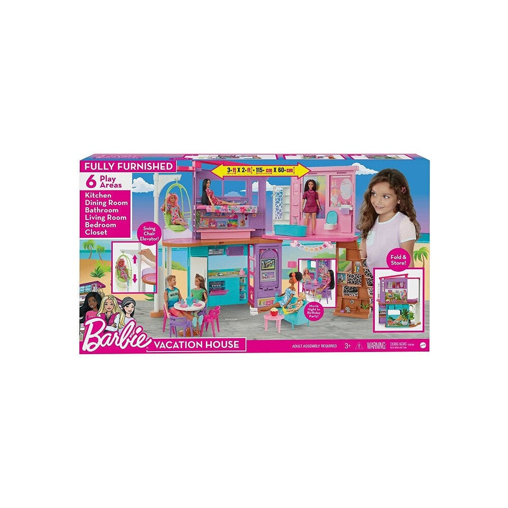 Lelles Barbie "Malibu" māja cena un informācija | Rotaļlietas meitenēm | 220.lv