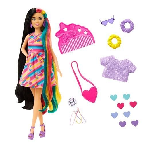 Lelle Barbie Totaly Hair, aziāte cena un informācija | Rotaļlietas meitenēm | 220.lv