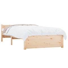 vidaXL gultas rāmis, masīvkoks, 75x190 cm, 2FT6, vienvietīgs цена и информация | Кровати | 220.lv
