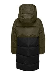 ONLY bērnu mētelis 250g olīva/melns цена и информация | Куртки, пальто для девочек | 220.lv