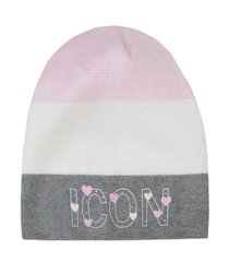 AJS meiteņu cepure , gaiši rozā/balts , 52/56 cena un informācija | Cepures, cimdi, šalles meitenēm | 220.lv