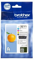 BROTHER LC3211VALDR VALUE PACK (LC3211 BK/C/M/Y) цена и информация | Картриджи для струйных принтеров | 220.lv