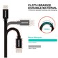 Swissten Textile Universāls Quick Charge 3.1 USB-C Datu un Uzlādes Kabelis 20 cm Zaļš цена и информация | Savienotājkabeļi | 220.lv