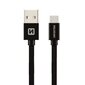 Swissten Textile Universāls Quick Charge 3.1 USB-C Datu un Uzlādes Kabelis 3m Melns cena un informācija | Savienotājkabeļi | 220.lv