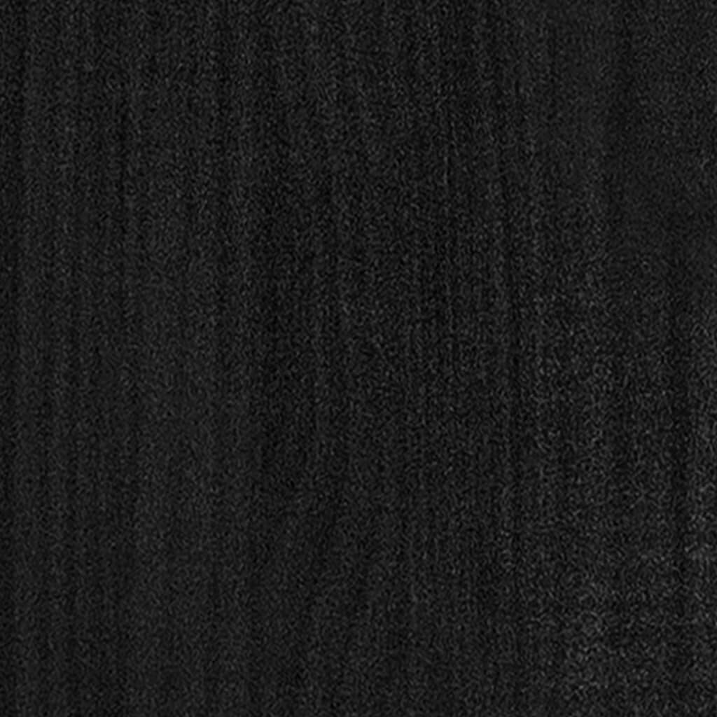Gultas rāmis, melns, 120x190cm, masīvkoks, divvietīgs цена и информация | Gultas | 220.lv