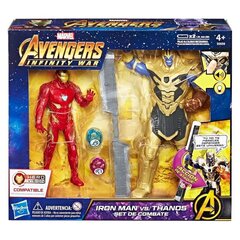 Marvel 2 rotaļu figūru komplekts Avengers Iron Man vs Thanos formas цена и информация | Игрушки для мальчиков | 220.lv