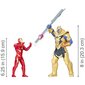 Marvel 2 rotaļu figūru komplekts Avengers Iron Man vs Thanos formas цена и информация | Rotaļlietas zēniem | 220.lv