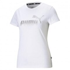 T-SHIRT PUMA ESS+ METALLIC LOGO TEE 58689002 цена и информация | Женские футболки | 220.lv