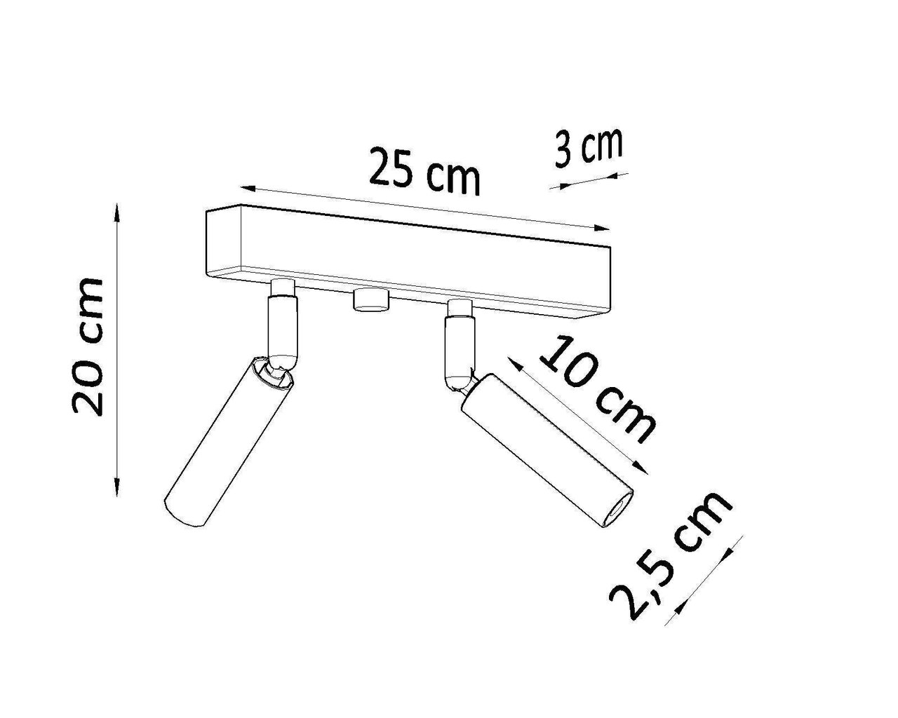 „Lampa eyetech 2“ balta cena un informācija | Griestu lampas | 220.lv