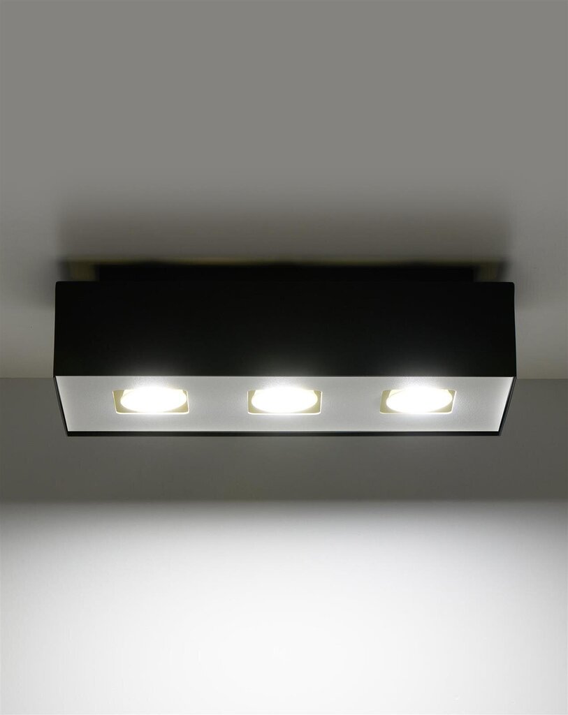„Lampa Mono 3 melna“ цена и информация | Griestu lampas | 220.lv