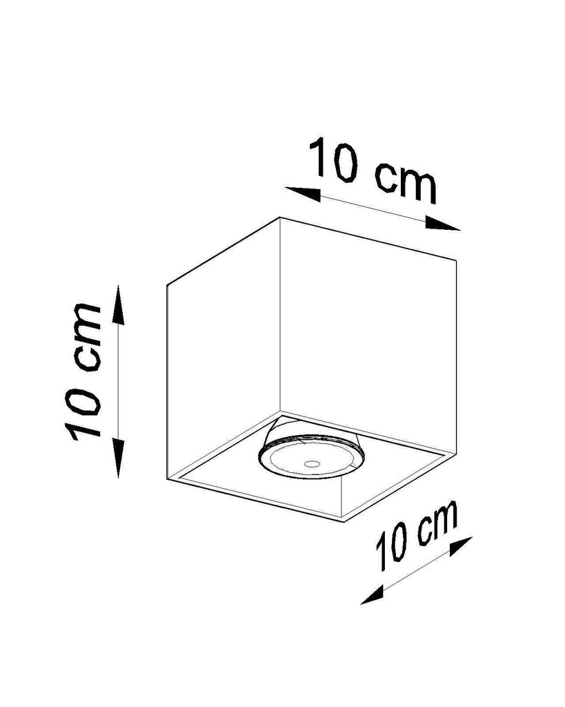 „Lampa Quad 1“ antracīta cena un informācija | Griestu lampas | 220.lv