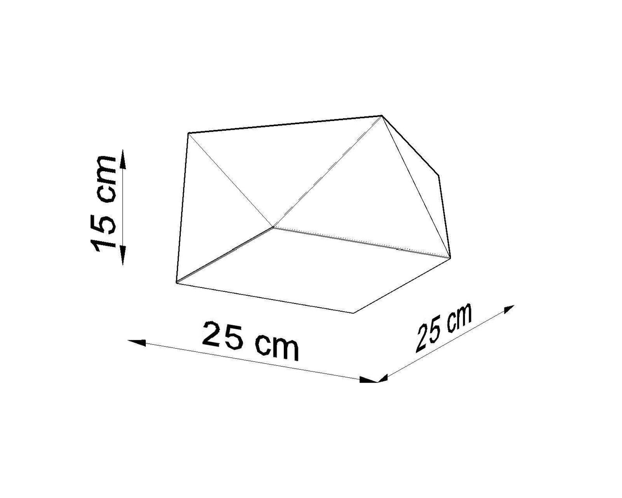 Lampa hexa 25 melna cena un informācija | Griestu lampas | 220.lv