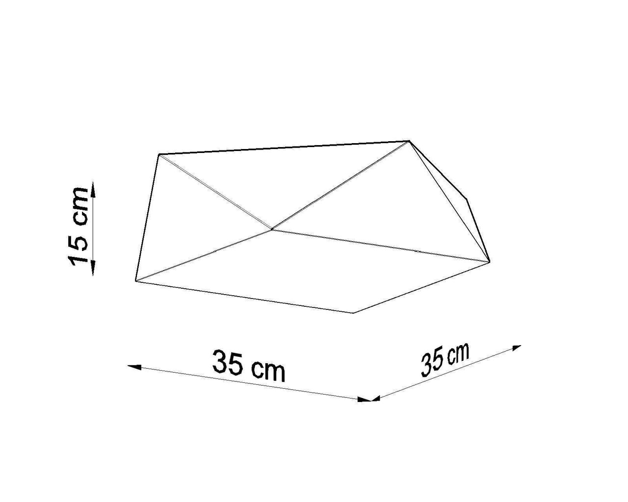 Lampa hexa 35 balts cena un informācija | Griestu lampas | 220.lv