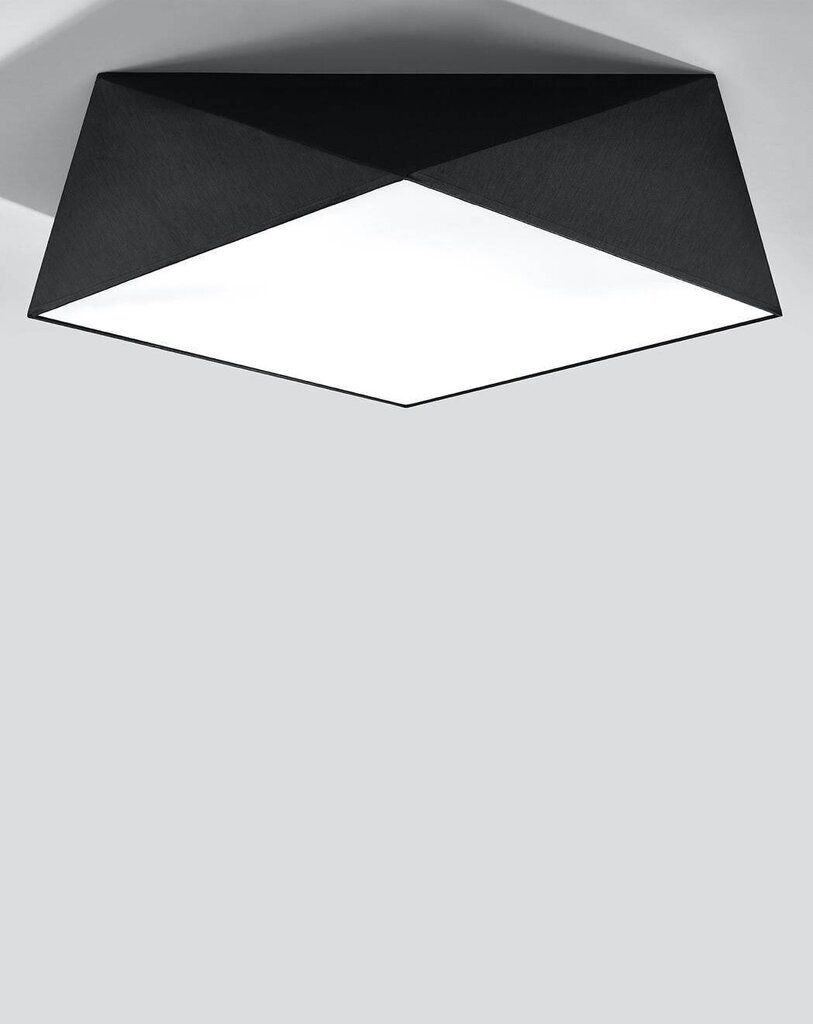 Lampa hexa 45 melna цена и информация | Griestu lampas | 220.lv