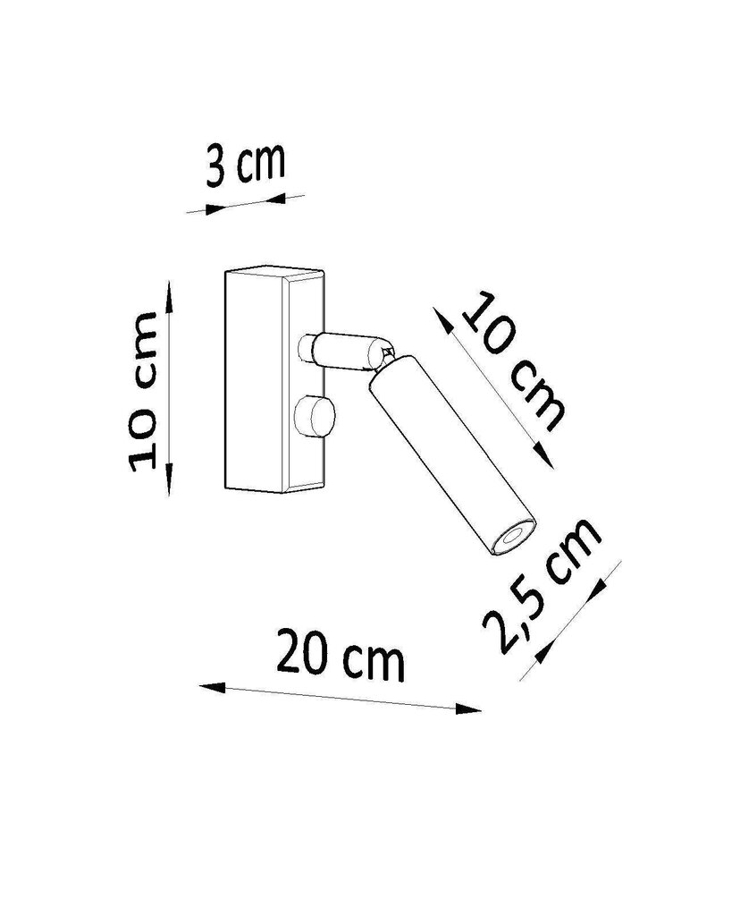 Sienas lampa OCULARE1 balta цена и информация | Sienas lampas | 220.lv