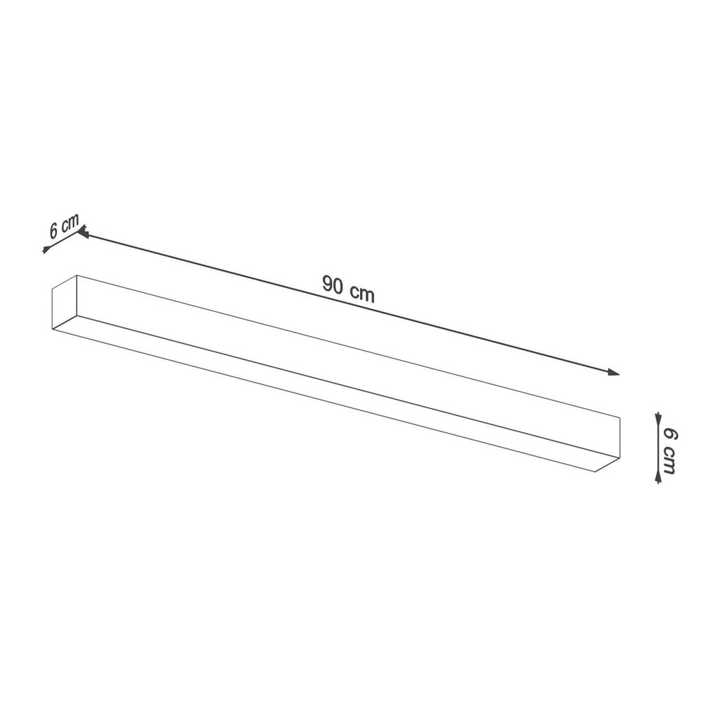 Sienas lampa PINNE 90 melna цена и информация | Sienas lampas | 220.lv