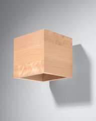 Sienas lampa QUAD dabīgs koks цена и информация | Настенные светильники | 220.lv