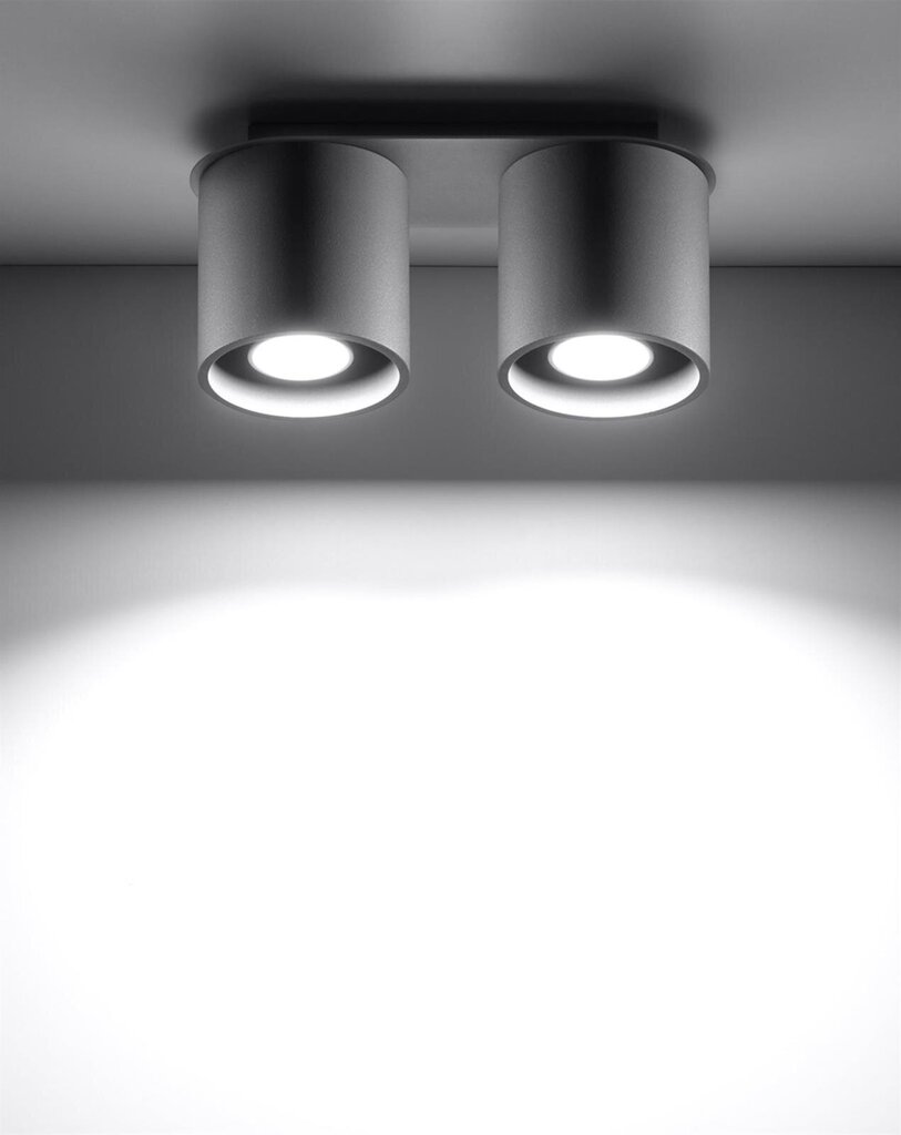 Lampa orbis 2 pelēka цена и информация | Griestu lampas | 220.lv