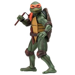 Pusaudžu mutanti bruņurupuči nindzjas: 1990. gada filma Mikelandželo figūra 18 cm cena un informācija | Rotaļlietas zēniem | 220.lv