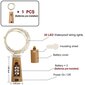 5 gabaliņu vītne korķa formā no pudeles ar baterijām cena un informācija | Ziemassvētku lampiņas, LED virtenes | 220.lv